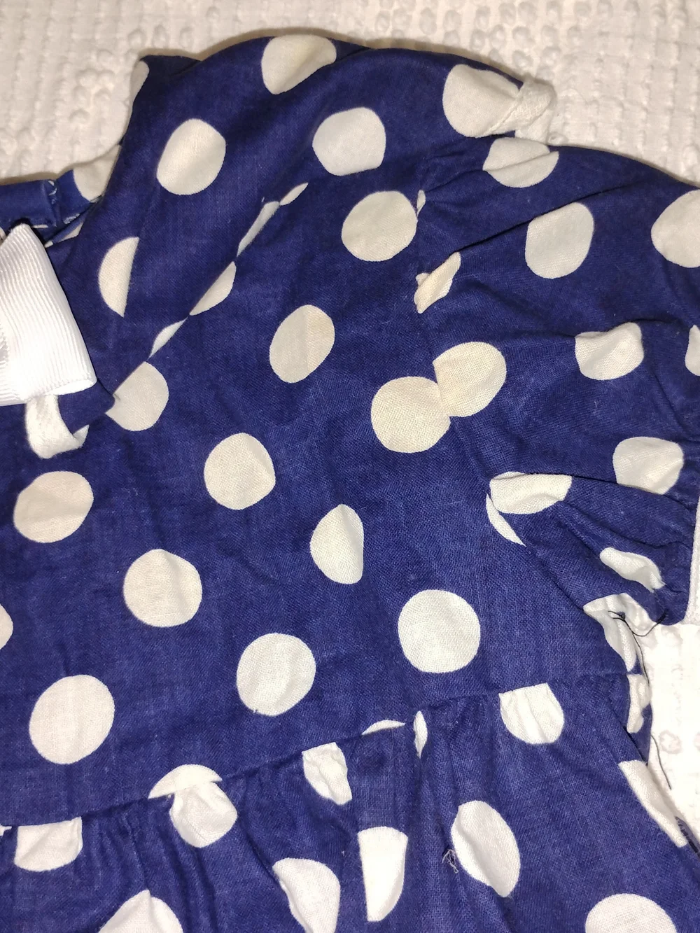 Vintage Blue Polka Dot Roanna Romper 18m Made In The USA
